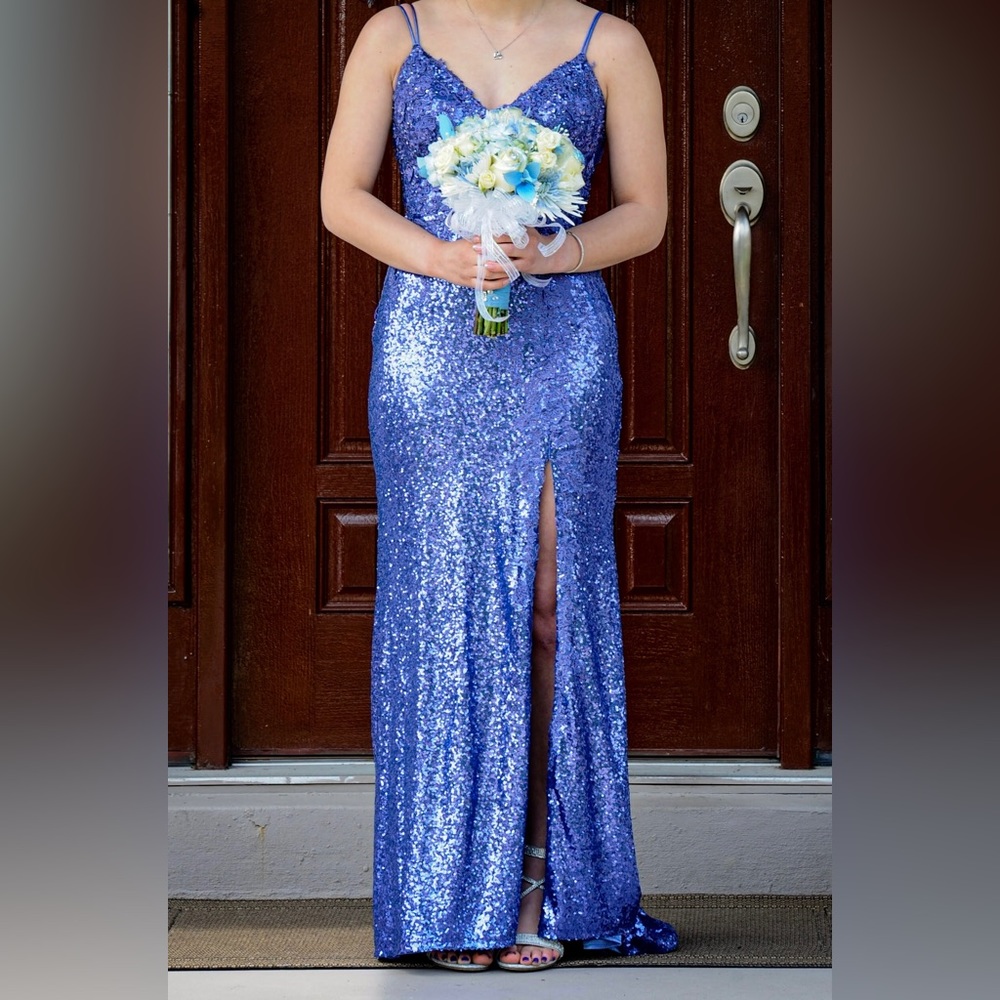 Periwinkle Sherri Hill Prom Dress (Sherri Hill 54264)